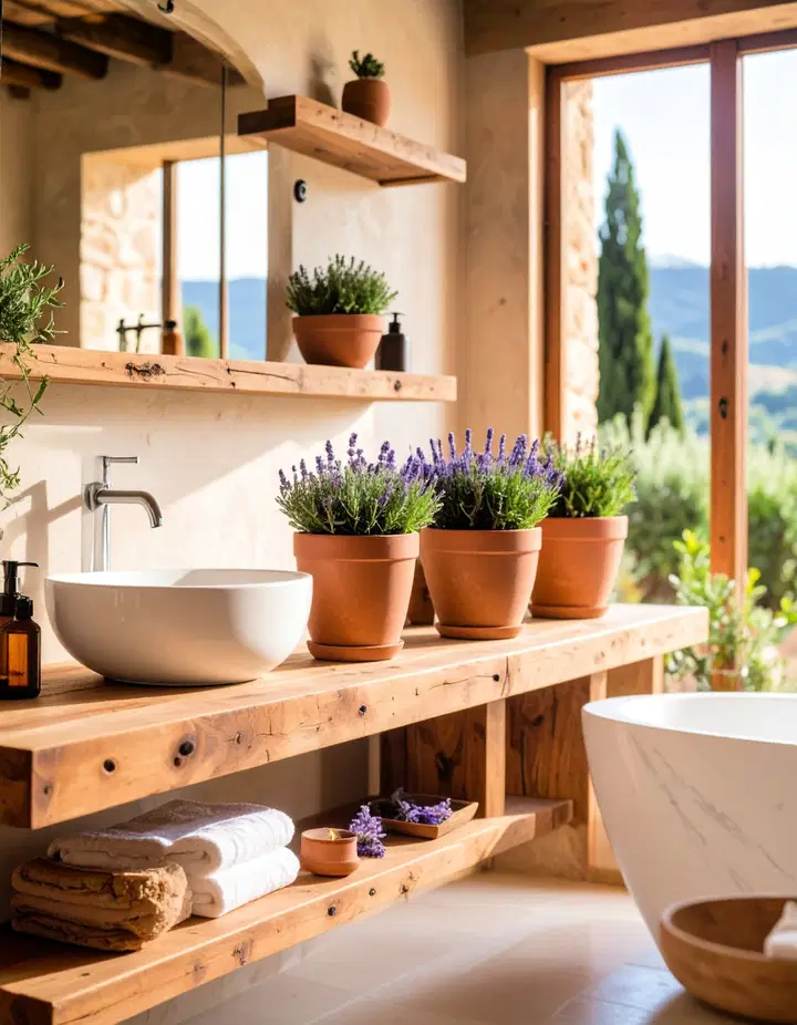 Toskánská koupelna: hřejivá elegance Středomoří pro váš každodenní relax
