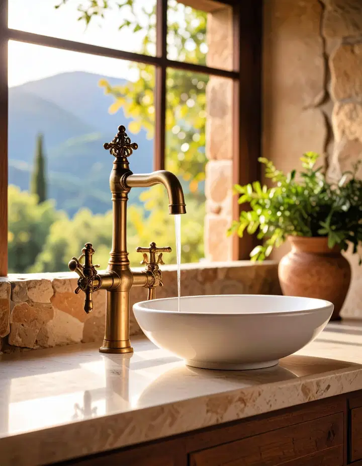 Toskánská koupelna: hřejivá elegance Středomoří pro váš každodenní relax