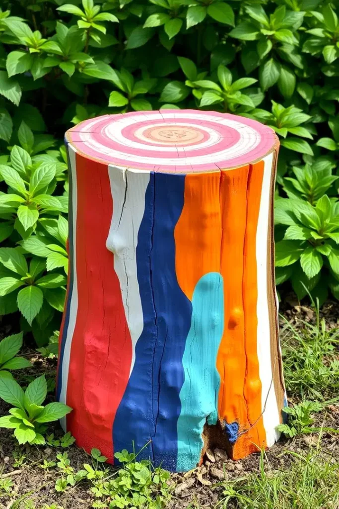 Inspirativní nápady na dekorování pařezů pro elegantní přírodní zahradní design