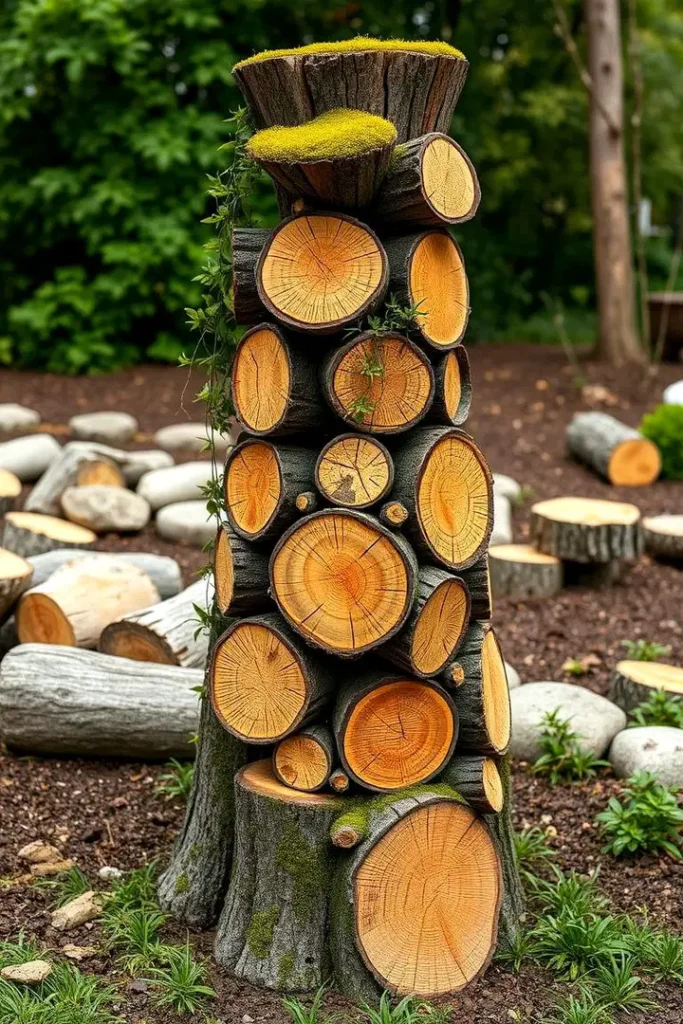 Inspirativní nápady na dekorování pařezů pro elegantní přírodní zahradní design