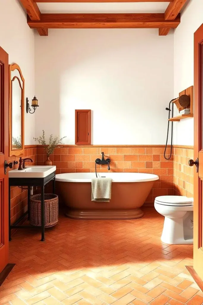 Toskánská koupelna: hřejivá elegance Středomoří pro váš každodenní relax