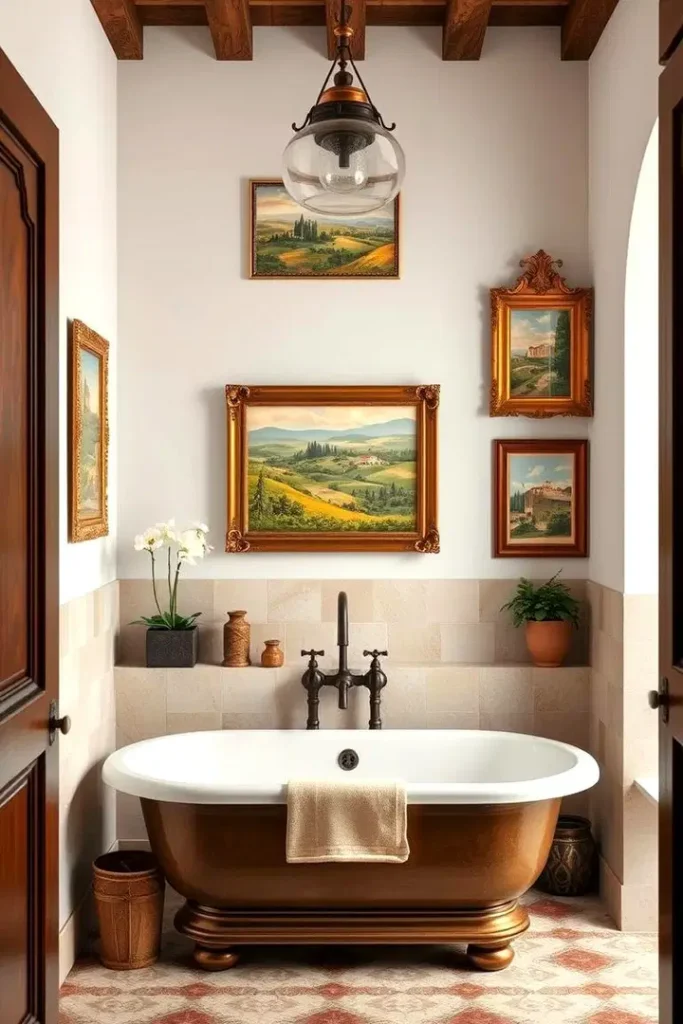 Toskánská koupelna: hřejivá elegance Středomoří pro váš každodenní relax
