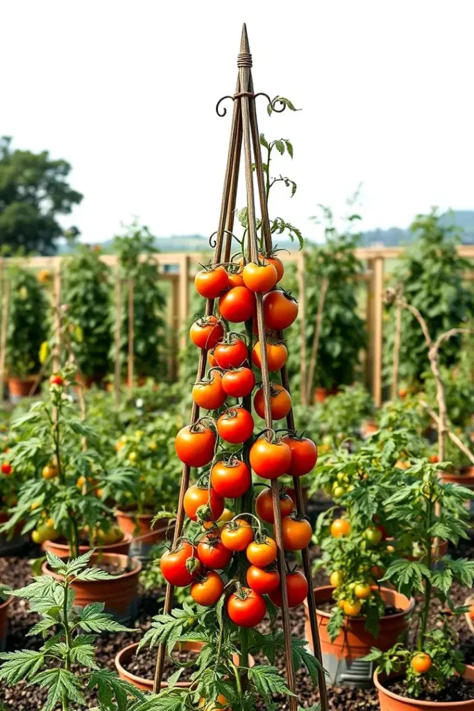 Inspirace na opory pro rajčata: elegantní řešení pro vertikální pěstování