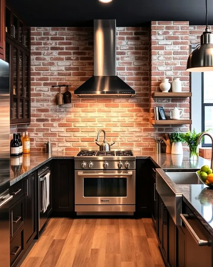 Inspirace pro kuchyně s cihlovým obkladem za linkou: nejkrásnější řešení a designy