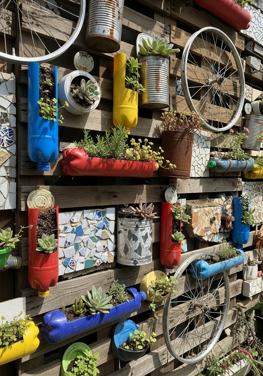 Kreativní nápady na zahradu z recyklovaných věcí, které vás nadchnou