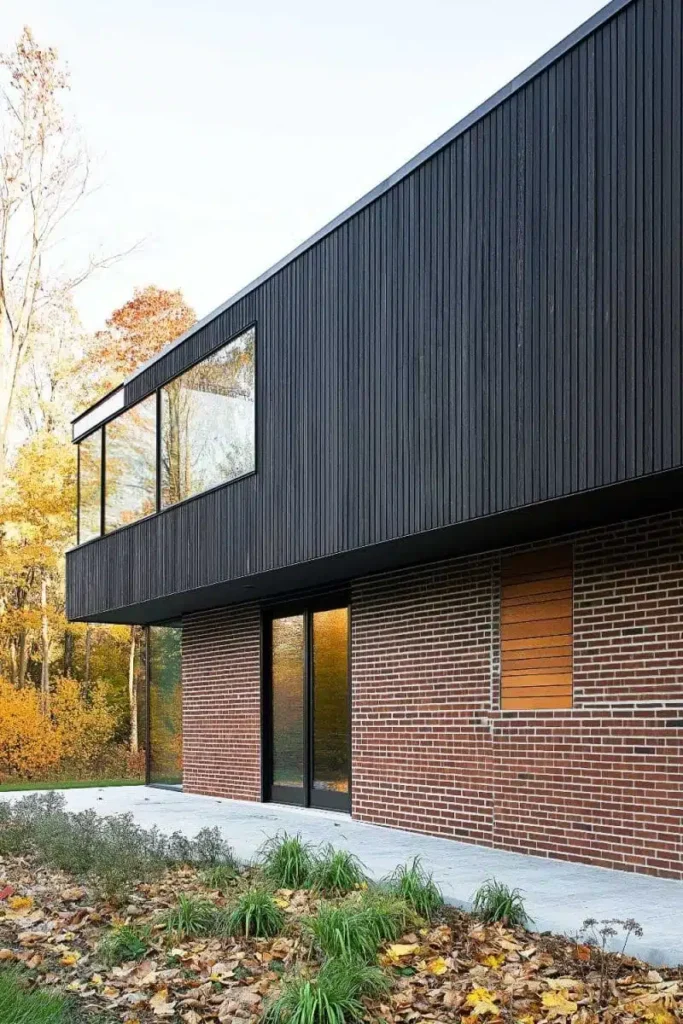 Minimalistická estetika s kombinací cihly a obkladu pro moderní a svěží vzhled domova