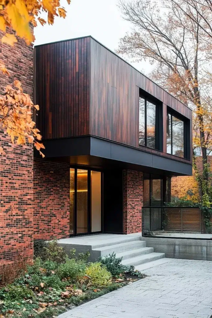 Minimalistická estetika s kombinací cihly a obkladu pro moderní a svěží vzhled domova