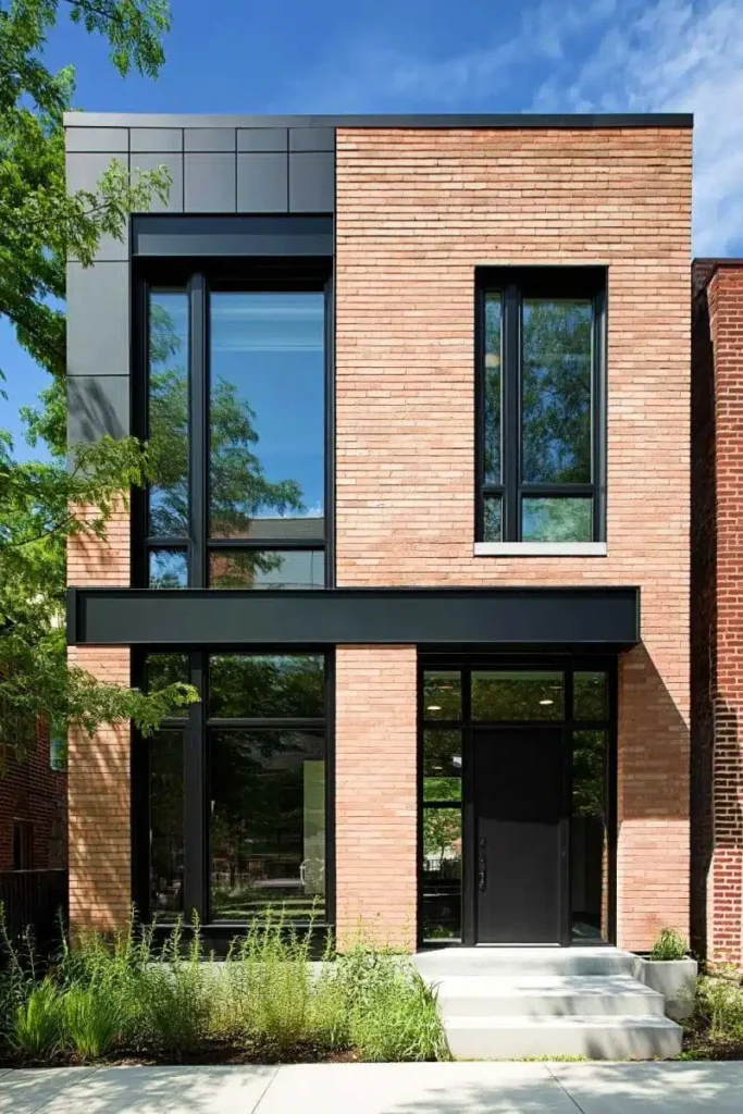 Minimalistická estetika s kombinací cihly a obkladu pro moderní a svěží vzhled domova