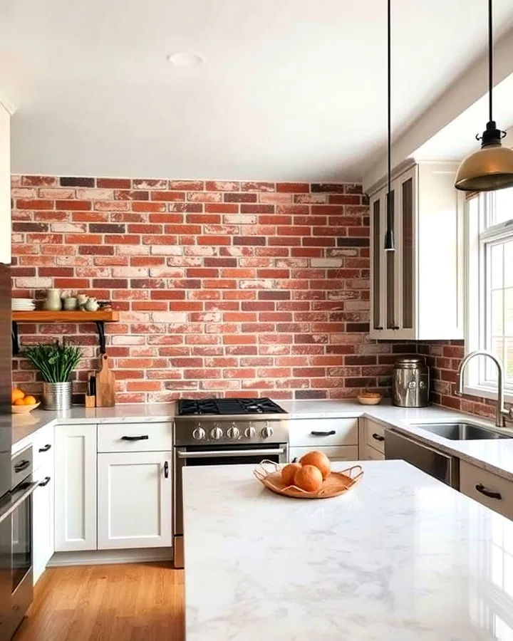 Inspirace pro kuchyně s cihlovým obkladem za linkou: nejkrásnější řešení a designy