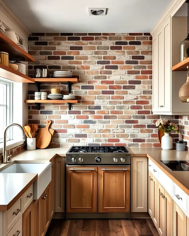Inspirace pro kuchyně s cihlovým obkladem za linkou: nejkrásnější řešení a designy