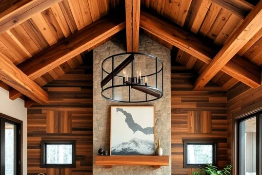 Moderní inspirace na dekorace v duchu horské chaty pro hřejivý a útulný domov