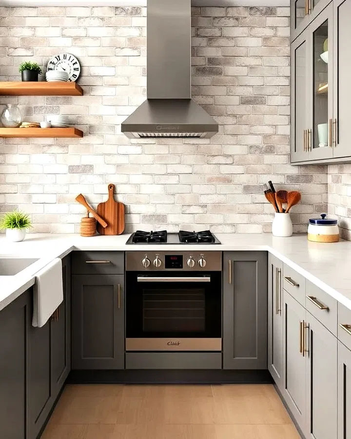 Inspirace pro kuchyně s cihlovým obkladem za linkou: nejkrásnější řešení a designy