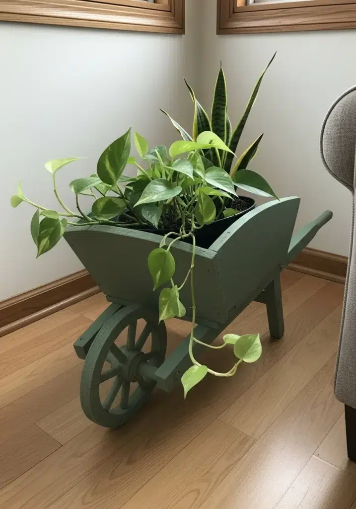 Zahradní vozík jako stylový květináč: kreativní inspirace