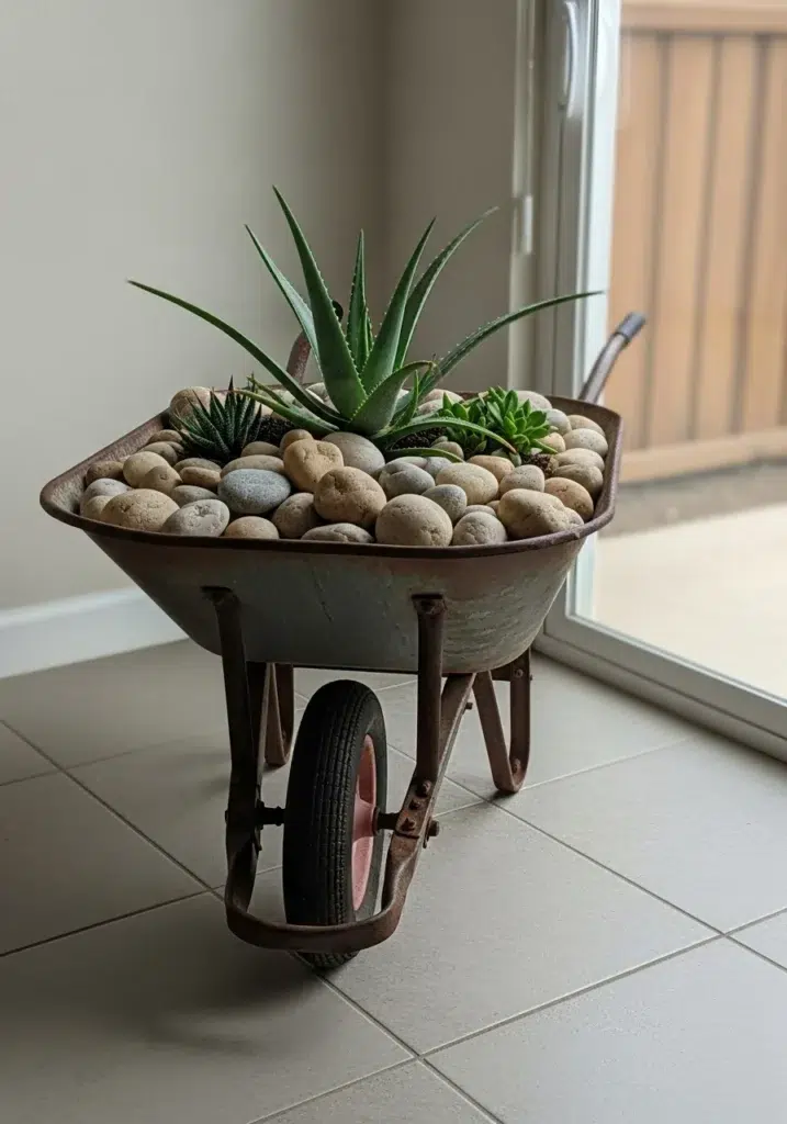 Zahradní vozík jako stylový květináč: kreativní inspirace