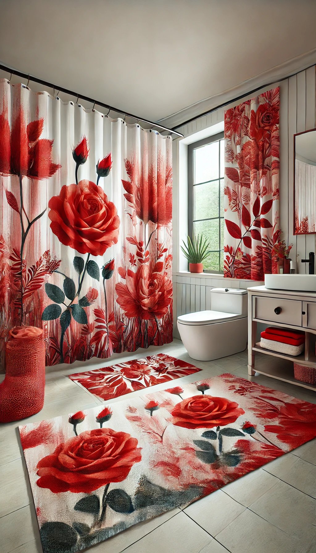 Elegantní červené koupelny plné luxusu a výrazného stylu