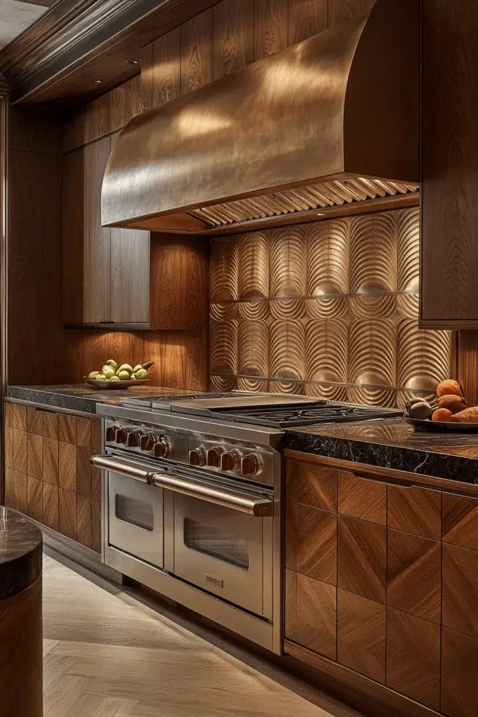 Ořechové kuchyňské skříňky plné elegance a přírodního šarmu
