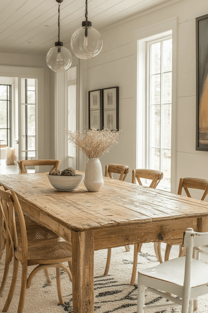 Moderní vintage jídelny plné elegance a osobitého kouzla