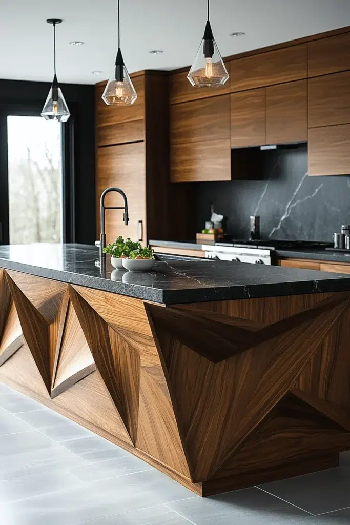 Ořechové kuchyňské skříňky plné elegance a přírodního šarmu