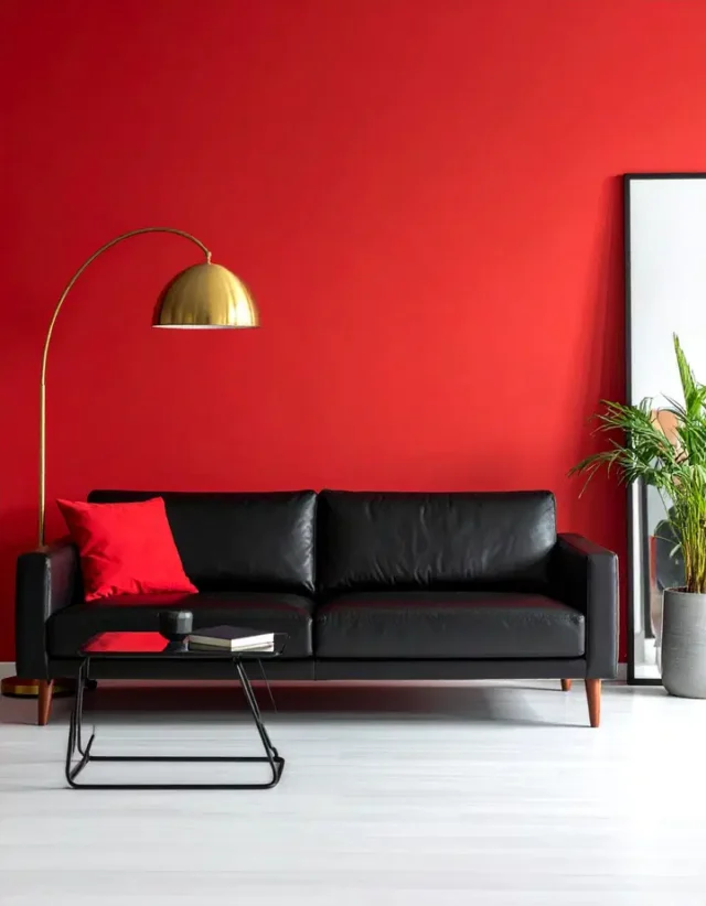 Elegantní černo-červený obývací pokoj: inspirace pro odvážný a luxusní interiér Elegantní černo-červený obývací pokoj: inspirace pro odvážný a luxusní interiér