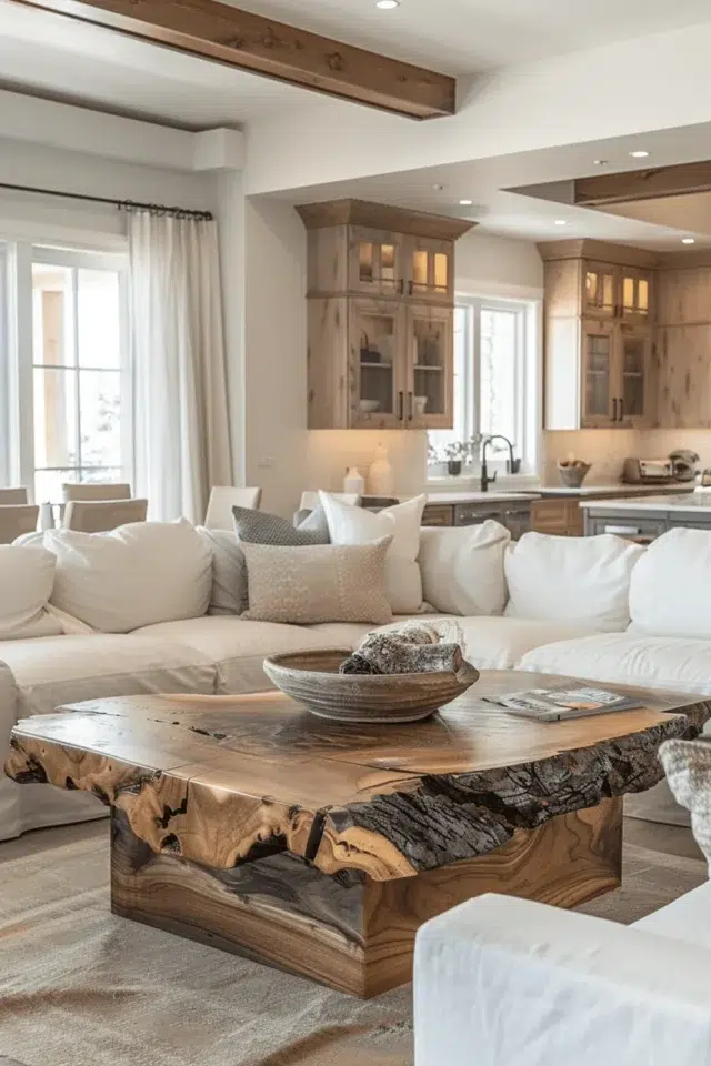 Inspirace pro obývací pokoj ve stylu wabi-sabi Inspirace pro obývací pokoj ve stylu wabi-sabi