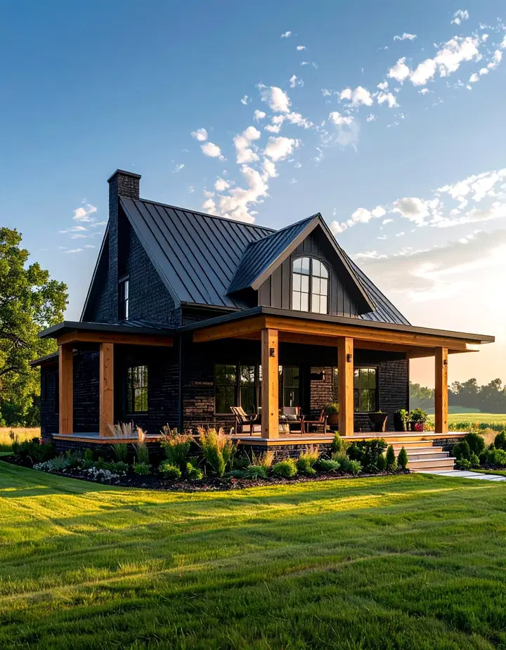 Černá cihla v exteriéru: nadčasová elegance pro moderní domov