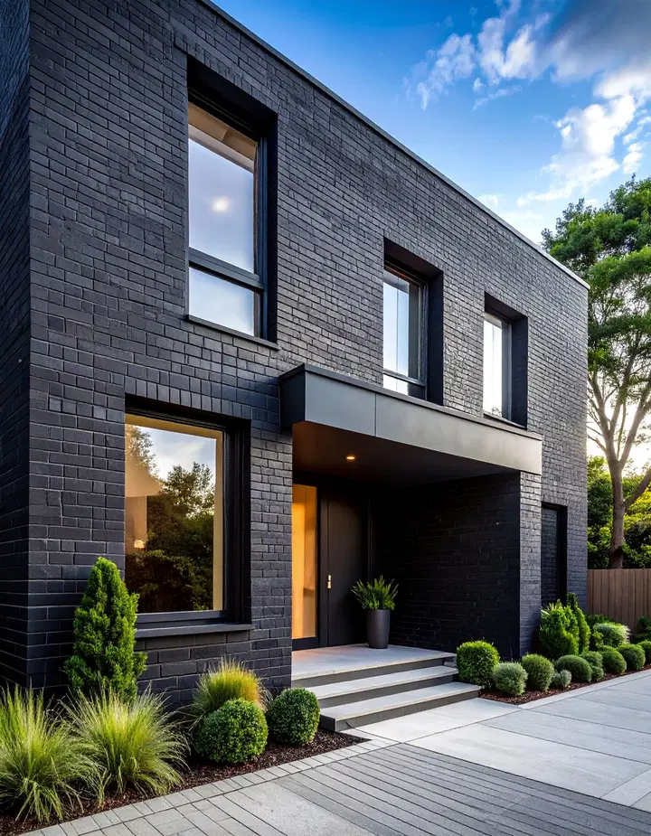 Černá cihla v exteriéru: nadčasová elegance pro moderní domov