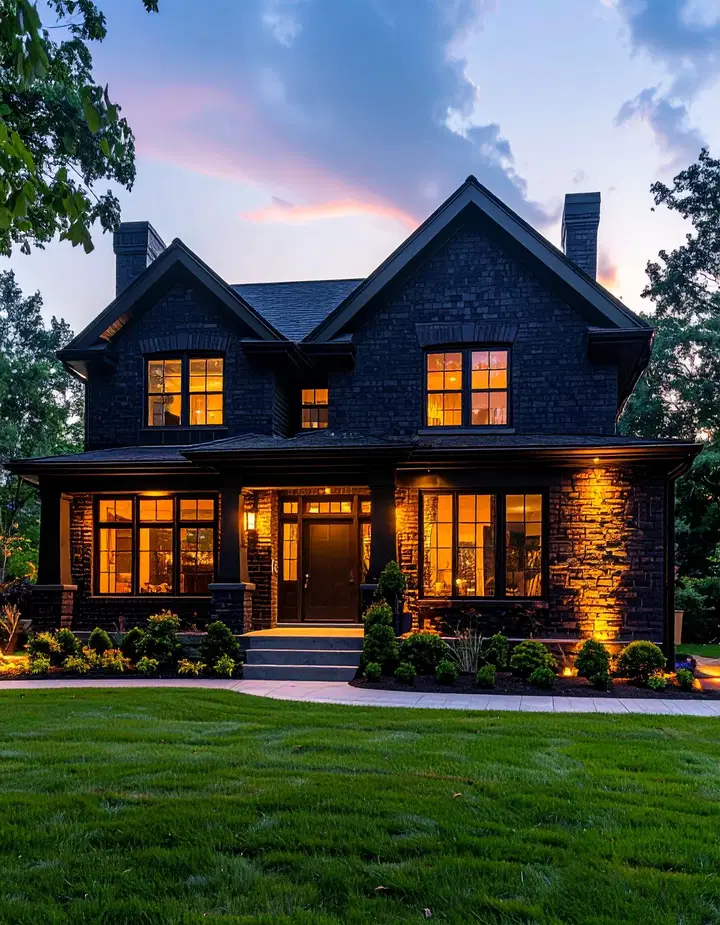Černá cihla v exteriéru: nadčasová elegance pro moderní domov
