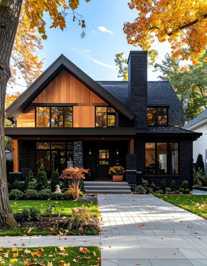 Černá cihla v exteriéru: nadčasová elegance pro moderní domov