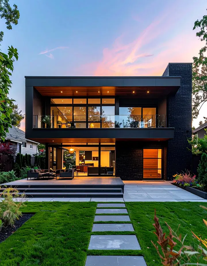 Černá cihla v exteriéru: nadčasová elegance pro moderní domov