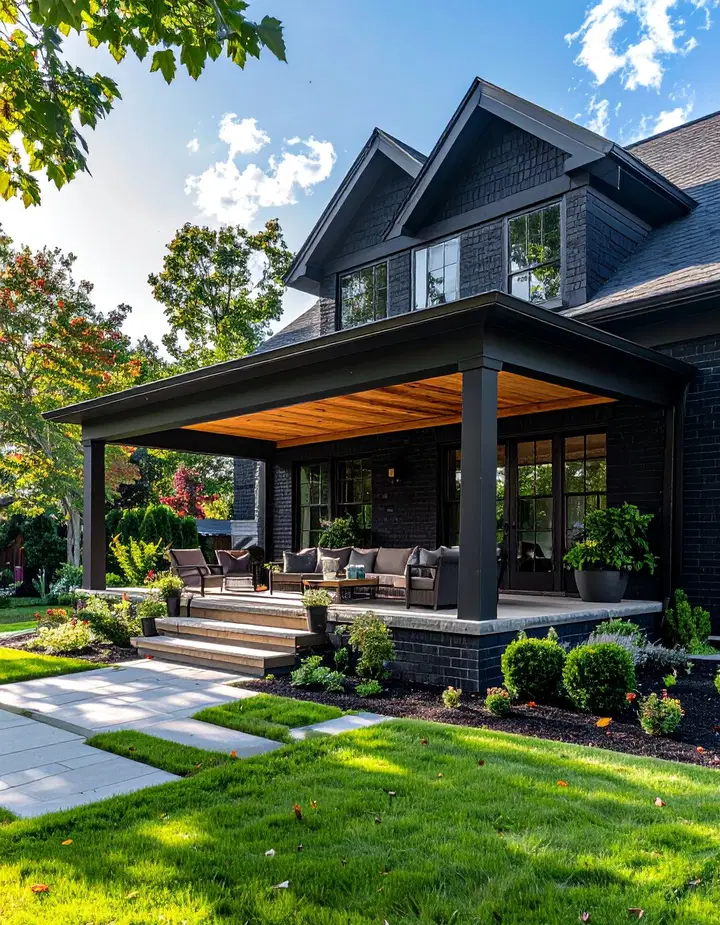 Černá cihla v exteriéru: nadčasová elegance pro moderní domov