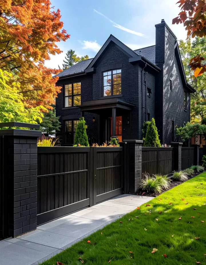 Černá cihla v exteriéru: nadčasová elegance pro moderní domov