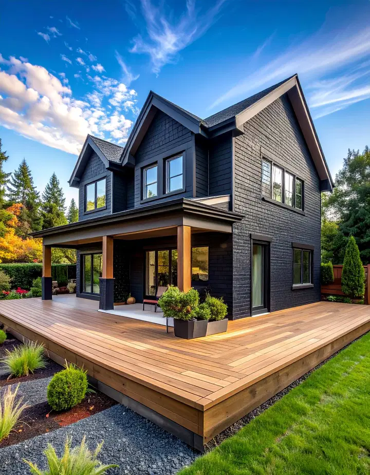 Černá cihla v exteriéru: nadčasová elegance pro moderní domov