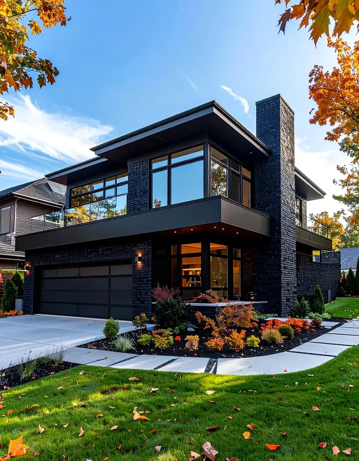 Černá cihla v exteriéru: nadčasová elegance pro moderní domov