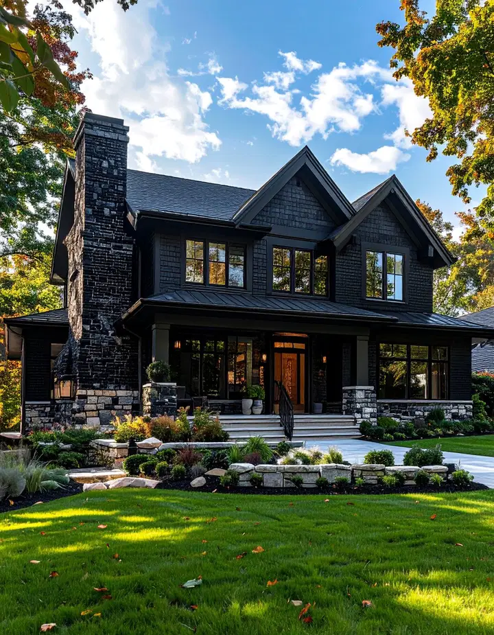 Černá cihla v exteriéru: nadčasová elegance pro moderní domov