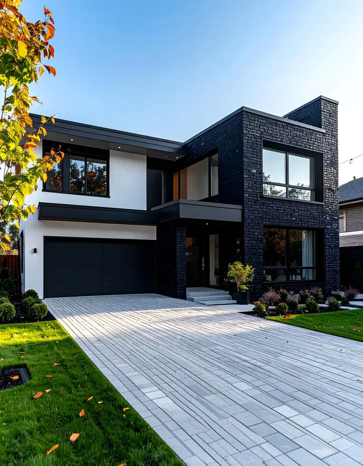 Černá cihla v exteriéru: nadčasová elegance pro moderní domov