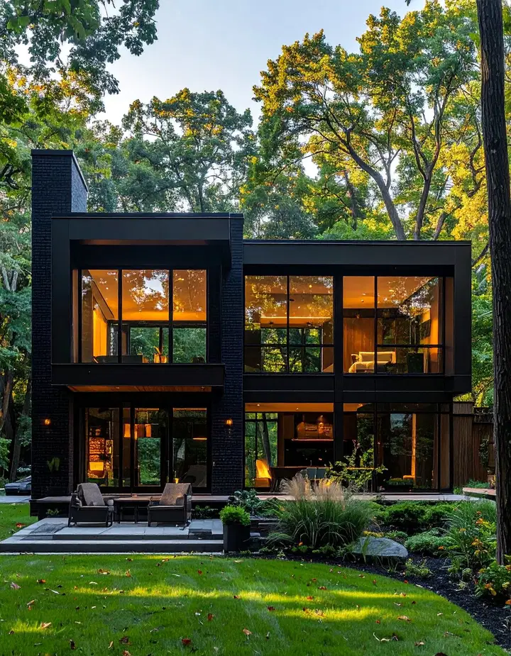 Černá cihla v exteriéru: nadčasová elegance pro moderní domov