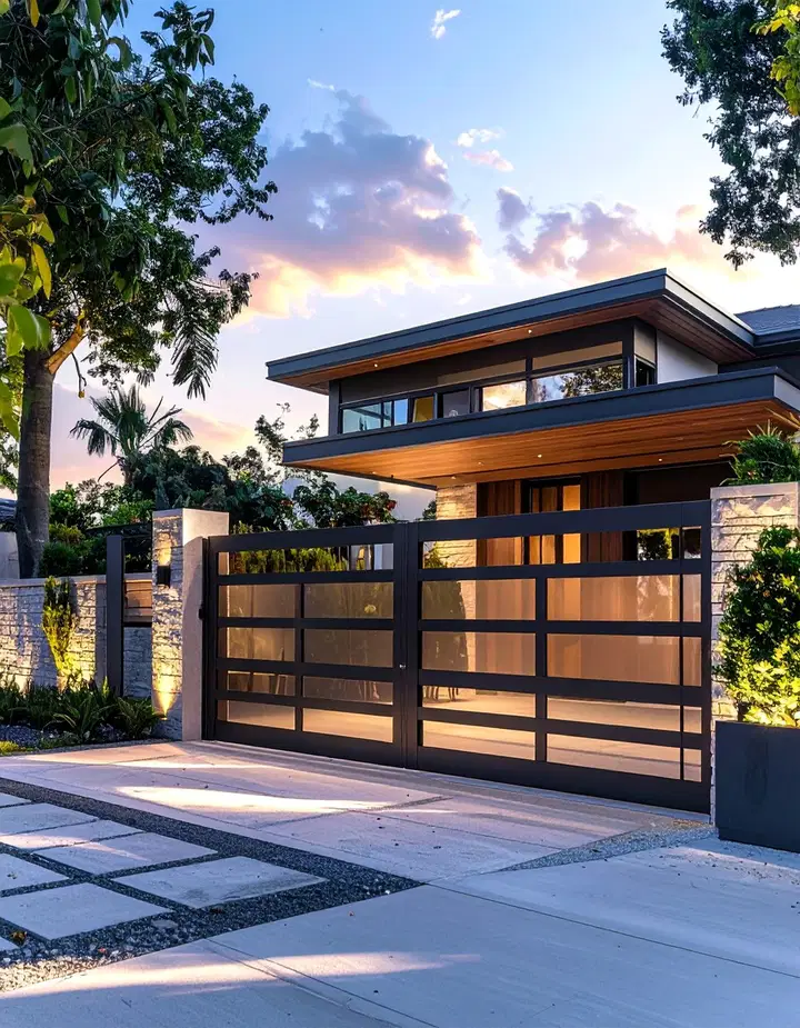 Designové inspirace pro moderní posuvné brány k rodinným domům