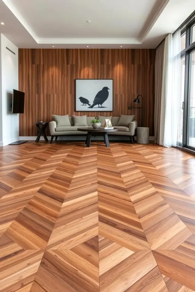 Krásné dřevěné podlahy do obýváku: stylová inspirace domu