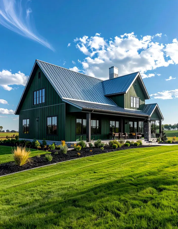 Zelený farmářský styl, který dodá domu útulnost a krásný první dojem