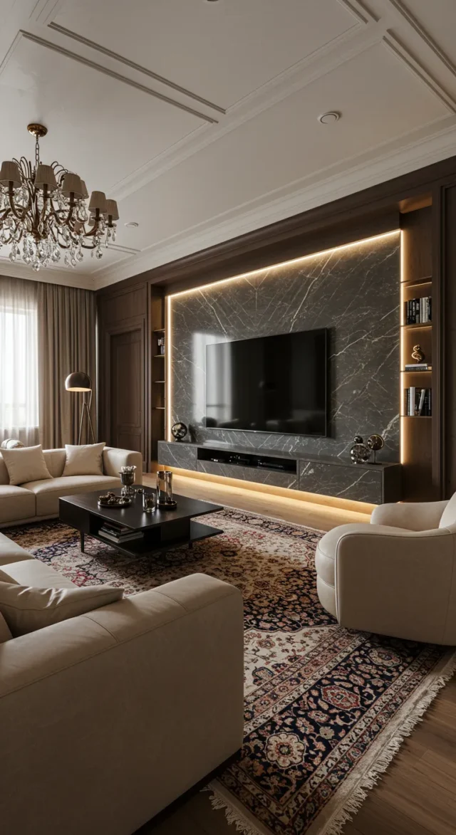 Luxusní TV stěny, které promění obývací pokoj v elegantní a dechberoucí prostor