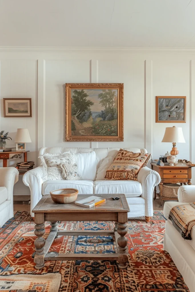 Inspirace pro obývací pokoj ve stylu wabi-sabi