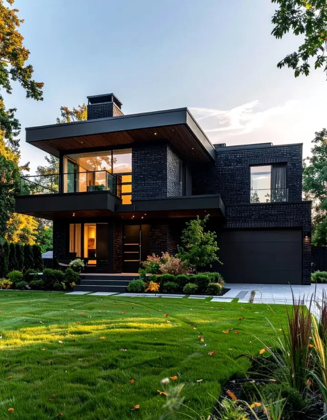 Černá cihla v exteriéru: nadčasová elegance pro moderní domov