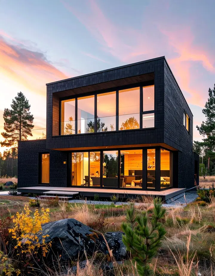 Černá cihla v exteriéru: nadčasová elegance pro moderní domov