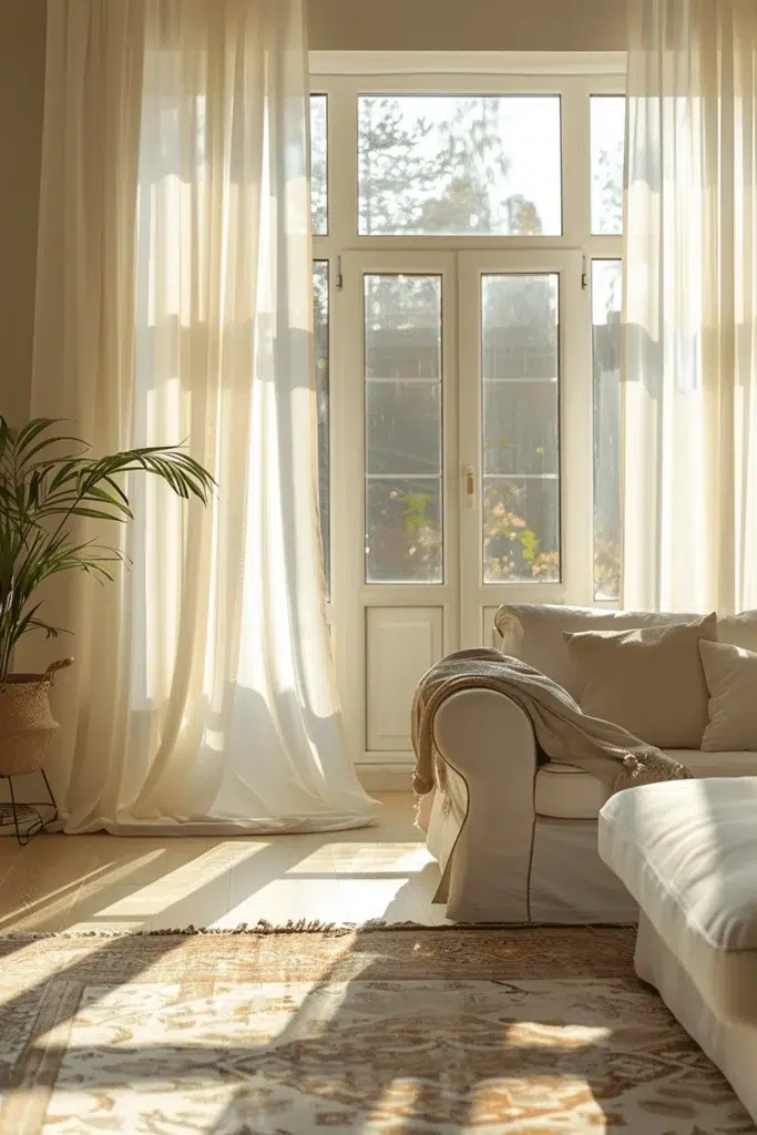 Inspirace pro obývací pokoj ve stylu wabi-sabi