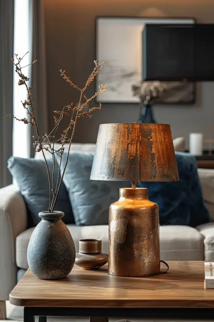 Inspirace pro obývací pokoj ve stylu wabi-sabi