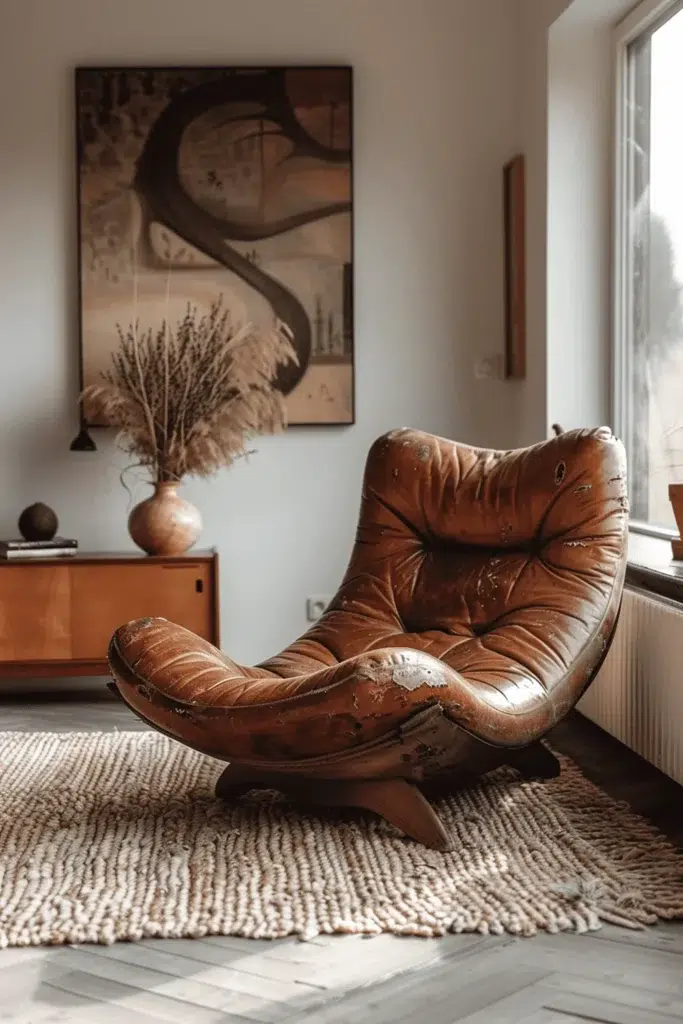 Inspirace pro obývací pokoj ve stylu wabi-sabi