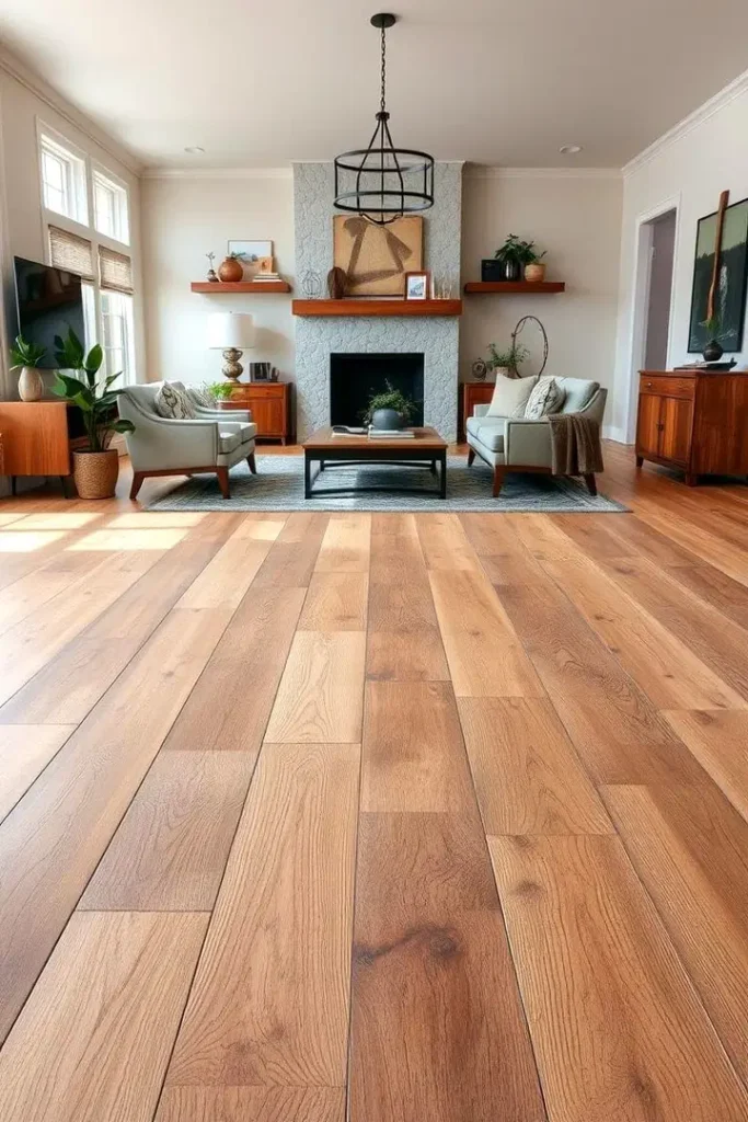 Krásné dřevěné podlahy do obýváku: stylová inspirace domu