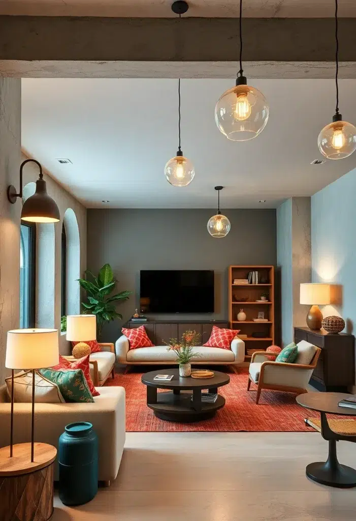 Jak dokonale propojit eklektický design s originálními svítidly, která spolu krásně ladí i bez jednotného stylu
