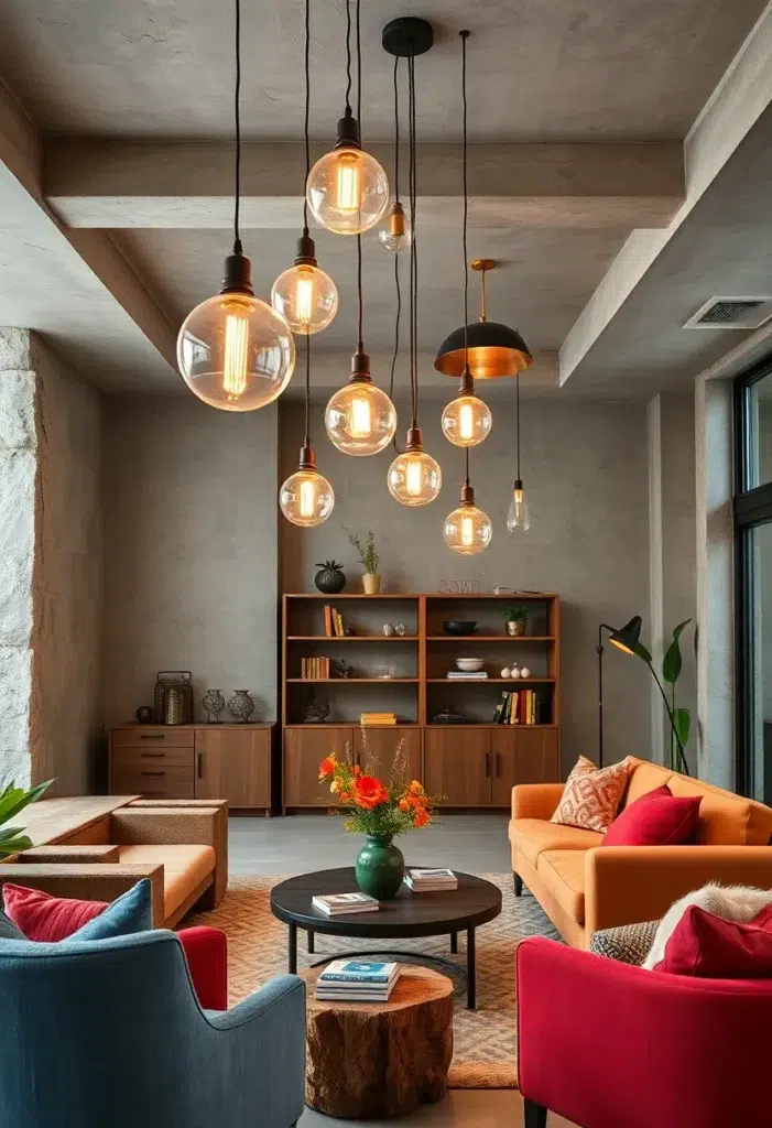 Jak dokonale propojit eklektický design s originálními svítidly, která spolu krásně ladí i bez jednotného stylu