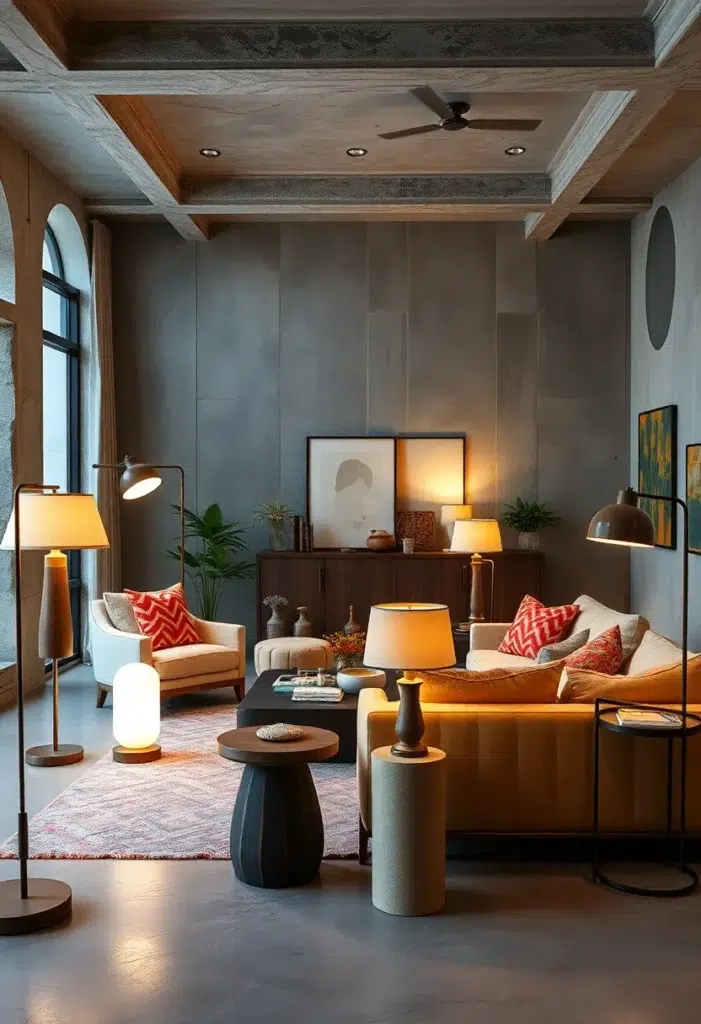 Jak dokonale propojit eklektický design s originálními svítidly, která spolu krásně ladí i bez jednotného stylu